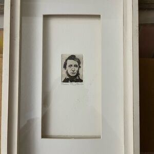 Signed Original Mini Print of Henry David Thoreau